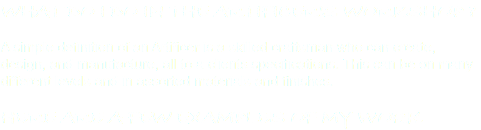 WHAT DO I DO IN THE ARTIFICER'S WORKSHOP ? A simple definition of an Artificer is a skilled craftsman who can create, design, and manufacture, all to a clients specifications. This can be on many different levels and in assorted materials and finishes. HERE ARE A FEW EXAMPLES OF MY WORK